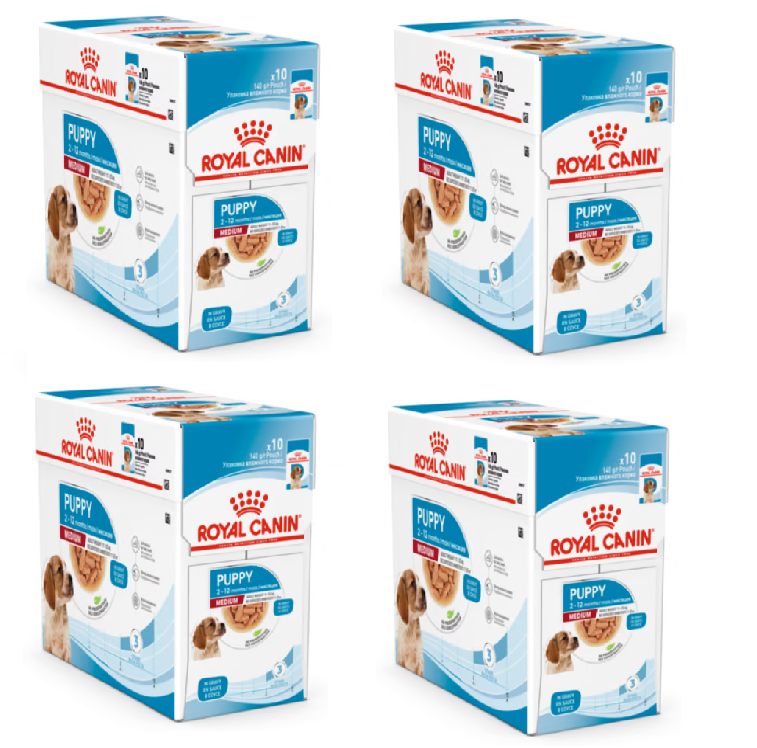 40x140g Royal Canin Puppy Medium in Salsa - Cibo Umido per Cani 40x140g Royal Canin Puppy Medium in Salsa - Cibo Umido per Cani